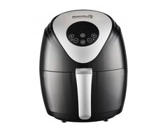 Friteuza Air Fryer Hausberg HB-2255, 1500 W, 2.6 L, Timer, Argintiu/Negru